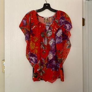 Notations- Orange Flowered top